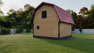 Баня из бруса со спальной и террасой (БН-127) 63 м²
