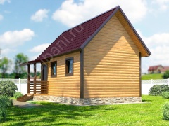 Баня из бруса 6 на 4 с туалетом (БН-22) 24 м²