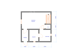 Баня из бруса со спальной и террасой (БН-127) 63 м²