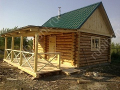 Баня одноэтажная с верандой 30 м²