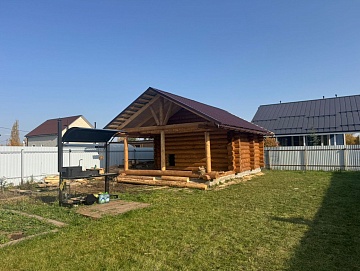 Баня 5×8 с террасой, 25 м² Баня 5×8 с террасой, 25 м²