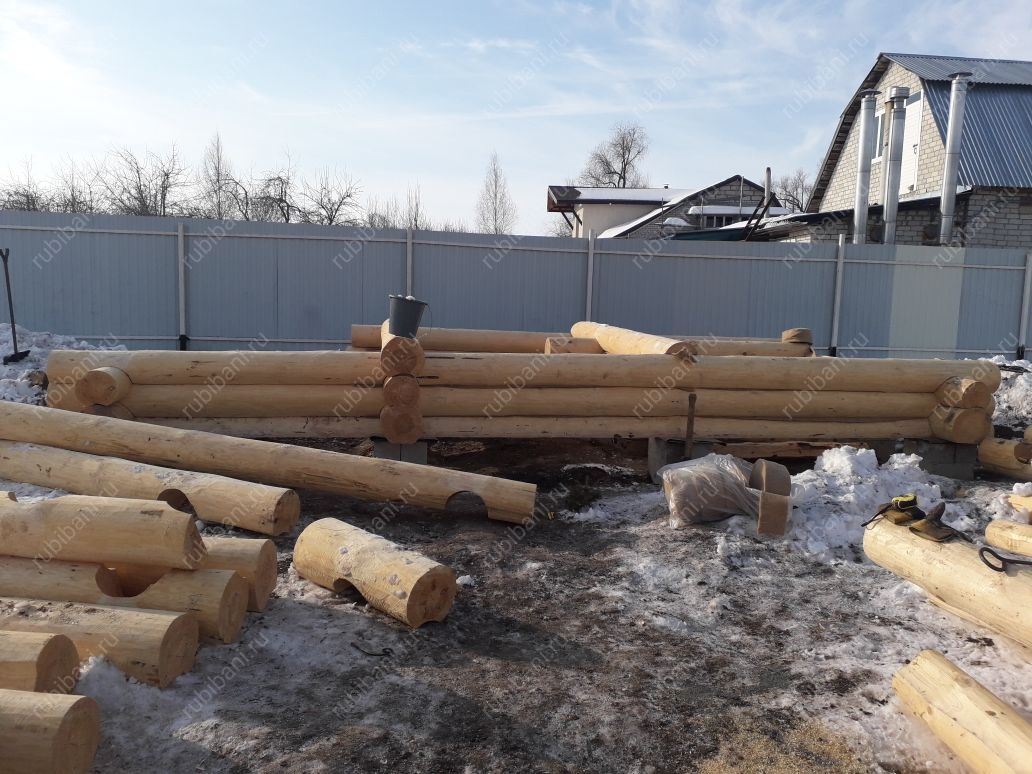 Баня под усадку, сруб в чашу — фото 11 Баня под усадку, сруб в чашу — фото 11