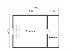 Баня 6 на 6 с мансардой (БН-30) 36 м²