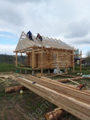 Баня 6×6 с террасой, 48 м²