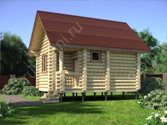 Баня из бревна 4.6×5.5 (ББ-3), 23 м²