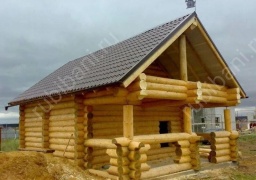 Баня одноэтажная с верандой 30 м²
