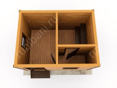 Баня из бруса 3×4 (Б-4), 12 м²