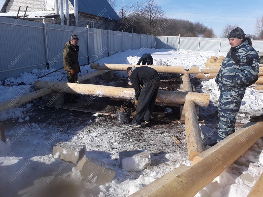 Баня под усадку, сруб в чашу — фото 8 Баня под усадку, сруб в чашу — фото 8