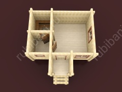 Баня из бревна 4×5.5 (ББ-6), 22 м²