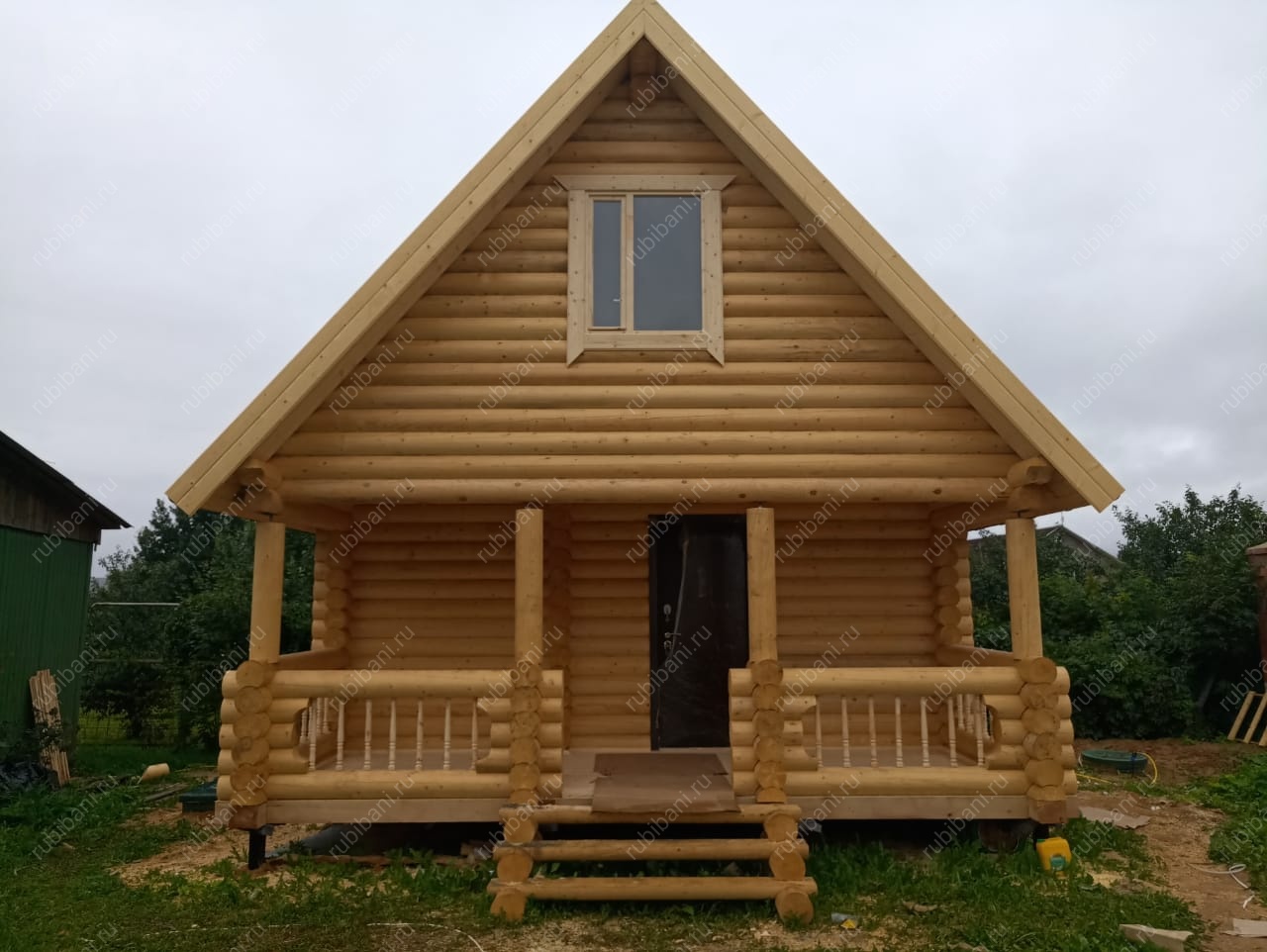 Баня из оцилиндрованного бревна — фото 1 Баня из оцилиндрованного бревна — фото 1