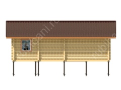 Баня из бревна 10 на 10 с бассейном (ББН-51) 100 м²