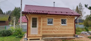 Баня из бруса 6 на 4 с туалетом (БН-22) 24 м²