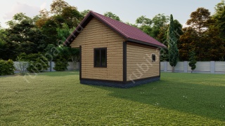 Баня из бруса 6×5 (Б-125), 28 м²