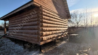 Баня 6×6 с террасой, 48 м²