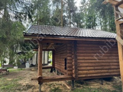 Баня 6×6 с террасой, 48 м²
