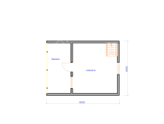 Баня из бруса со спальной и террасой (БН-127) 63 м²