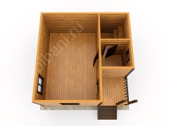 Баня из бруса 6×6 (Б-12), 36 м²