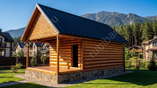 Баня 5×3 с террасой, 25 м²