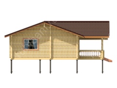 Баня из бревна 10 на 10 с бассейном (ББН-51) 100 м²