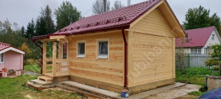 Баня из бруса 6 на 4 с туалетом (БН-22) 24 м²