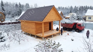 Баня 5×3 с террасой, 25 м²